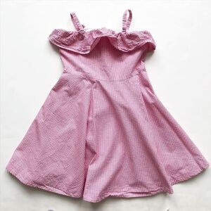Polo Ralph Lauren pink stripe seersucker dress  EUC 8Y